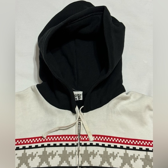 VTG A Bathing Ape BAPE Digital Print Y2K Stars Nigo Parka Zip Hoodie RARE BLACK - Picture 5 of 16